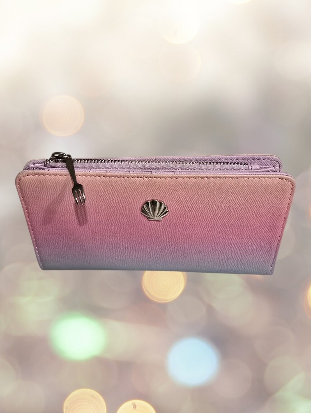 Loungefly Disney The Little Mermaid Dinglehopper Ombré Wallet Pink & Blue Ariel